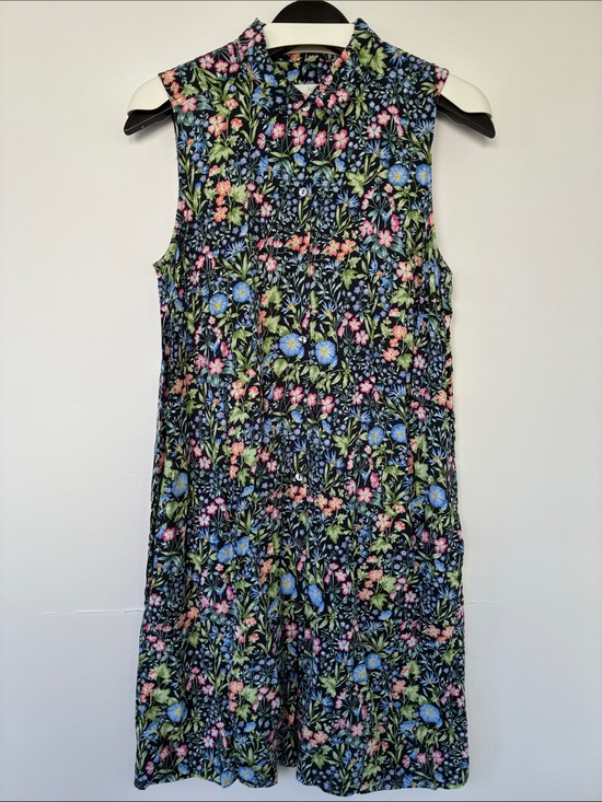 J. Jill Dresses & Skirts - J. Jill Floral Meadow Sleeveless Button Down Shirt Dress Pockets Size Medium